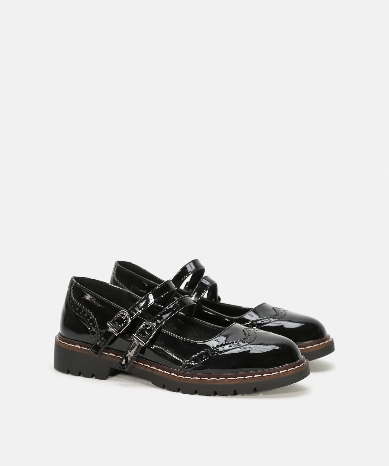 Zapatos tacón doble hebilla image number null